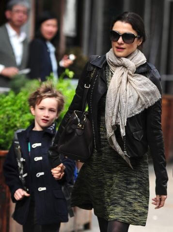 Rachel Weisz with her son Henry Chance Aronofsky.